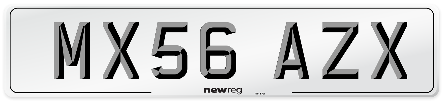 MX56 AZX Number Plate from New Reg